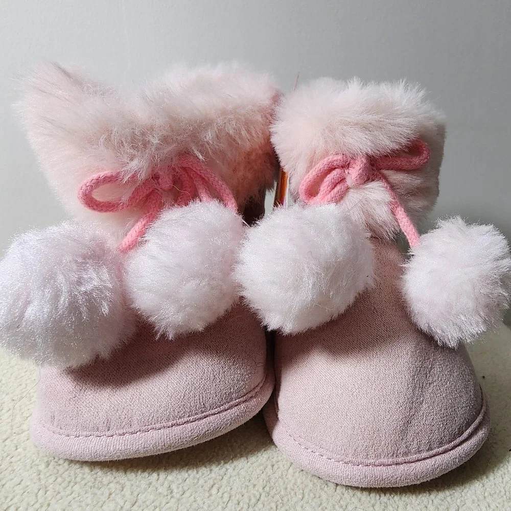 EFINNY Baby Girl Boots Shoes Warm Wool Snow Winter Anti-Slip New With Tags